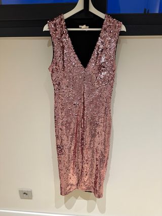 Vestido lentejuelas rosa