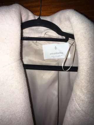 Abrigo paño beige LARGO - OVERSIZE