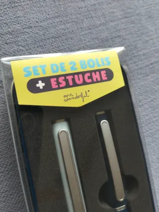 Set di 2 penne Mr Wonderful + astuccio