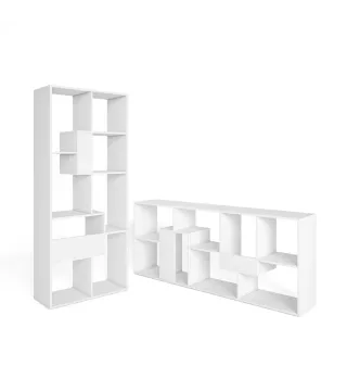 Librería estantería, 67x31x162cm, Blanco