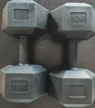 Set manubri 2x10kg esagonali