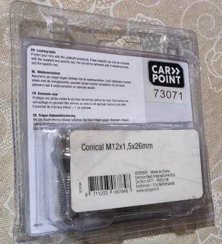 Bulloni antifurto M12x1,5x26mm Conici