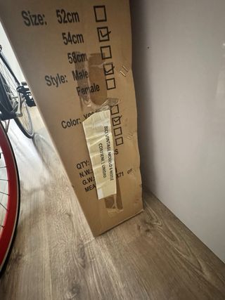 Bicicleta Fixie Pepita Negra/Roja Nueva