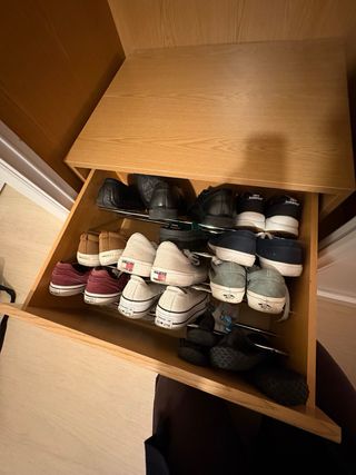 Zapatero extraíble madera y metal