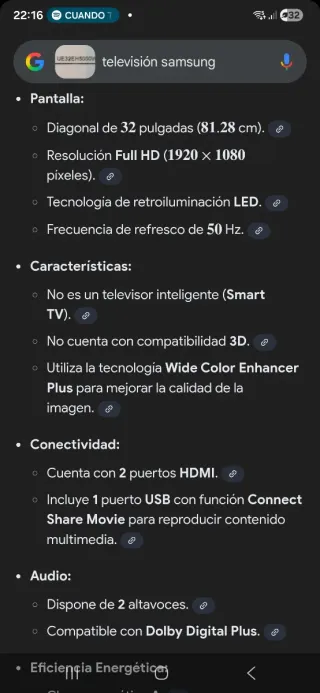 TV Samsung 32" Full HD