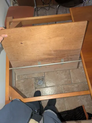 Mesa de comedor extensible de madera