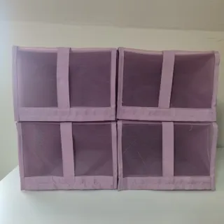 Cajas de tela para almacenaje con cremallera