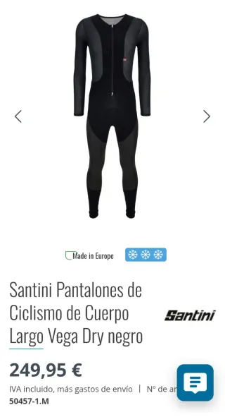 Culotte invierno Santini vegadry xl