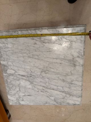 2 Tavoli da centro in marmo e legno beige