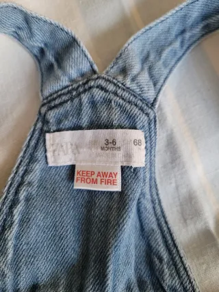 Peto vaquero forrado para bebé  0-3 m