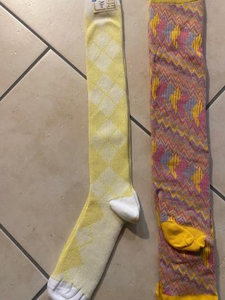 Set 3 nuove e colorate calze lunghe vintage