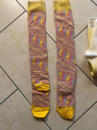 Set 3 nuove e colorate calze lunghe vintage