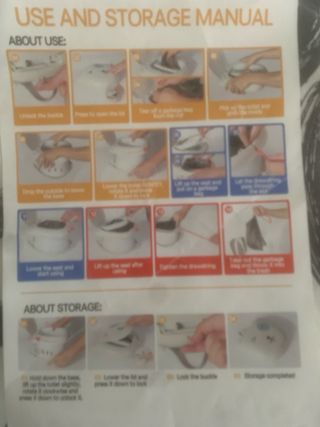 Orinal Plegable con Bolsitas y pastillas