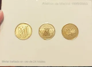 Monedas Oro Centenario Atlético Madrid 1903-2003