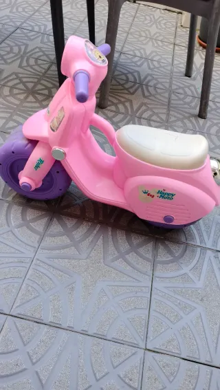 Moto correpasillos rosa