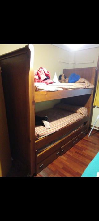 Litera triple de madera