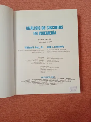 Analisis de Circuitos En Ingenieria (Spanish Ed...