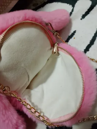 Borsa coniglio peluche rosa