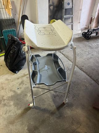 Bañera cambiador bebé con diseño de oso