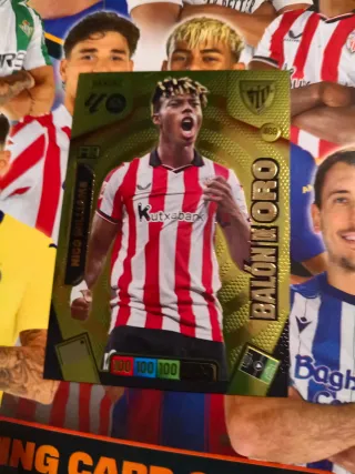 Cromo Balón de Oro Nico Williams Futbol Panini