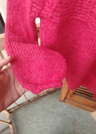 Maglione bimba cashmere rosso begonia