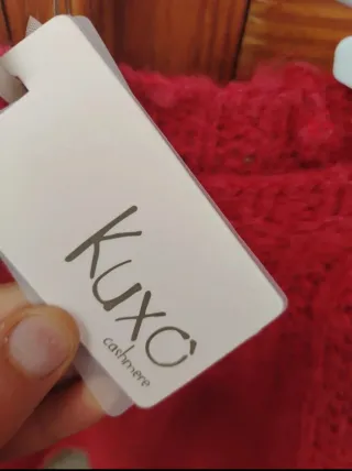 Maglione bimba cashmere rosso begonia