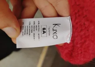 Maglione bimba cashmere rosso begonia