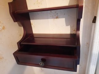 Estantería-A Colgante madera 3 baldas y 1 cajón