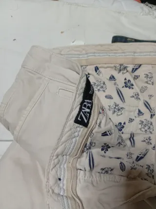 Lote 2 pantalones chinos beige y marrón
