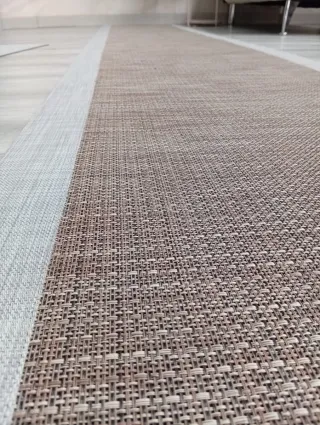 Alfombra 63 x 355 Vinilo Teplon Premium Beige/Marr