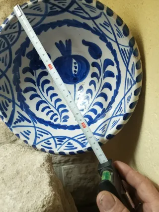 Cuenco Cerámica Fajalauza Azul y Blanco