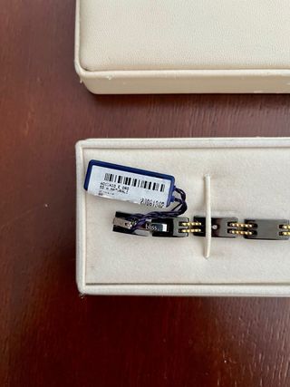 Bracciale Uomo Bliss Gioielli Acciaio Nero Oro