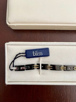 Bracciale Uomo Bliss Gioielli Acciaio Nero Oro