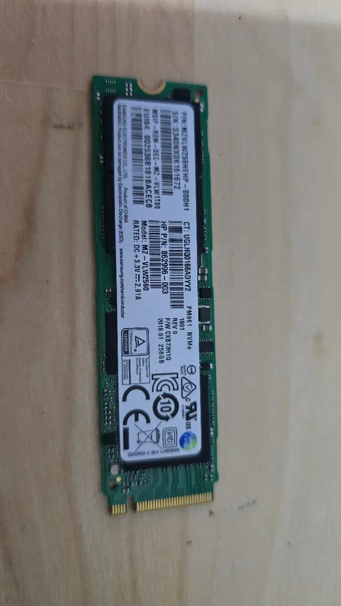 SSD NVMe M.2 256GB Samsung