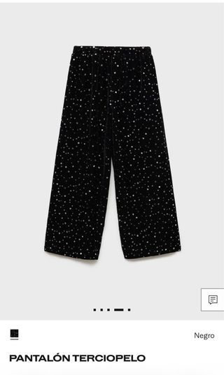 Pantalón terciopelo lentejuelas negro