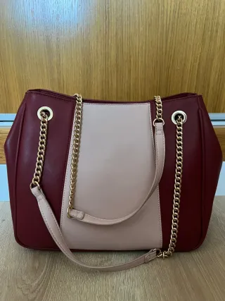 Bolso Parfois bicolor rosa y rojo