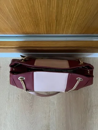 Bolso Parfois bicolor rosa y rojo