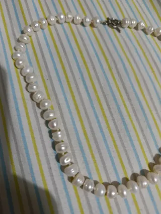 Conjunto collar y pulsera perlas