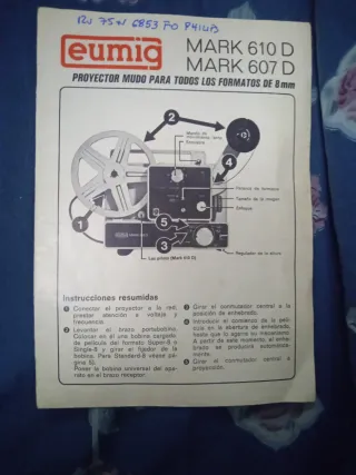 PROYECTOR EUMIG MARK 607 D MUDO 8MM AÑOS 70
