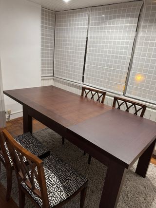 Mesa comedor extensible madera