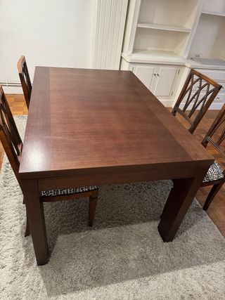Mesa comedor extensible madera