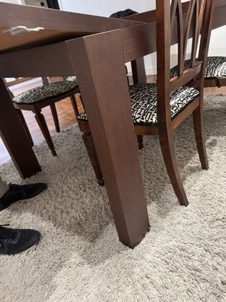 Mesa comedor extensible madera