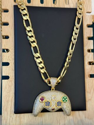 Collar Chapado Oro 14K 60cm Controlador Videojuego