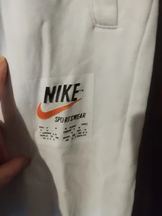 Pantalón chándal Nike unisex blanco