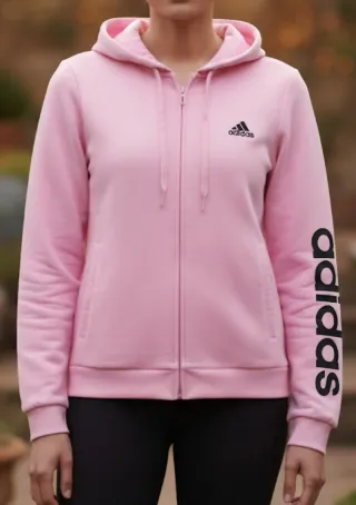 Sudadera Adidas Rosa Talla M Logo Manga