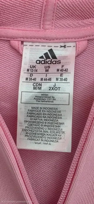 Sudadera Adidas Rosa Talla M Logo Manga