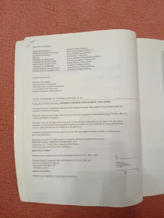 Ingenieria de Control Moderna (Spanish Edition)