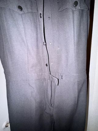 Mono Mango Negro Talla S Botones Automáticos