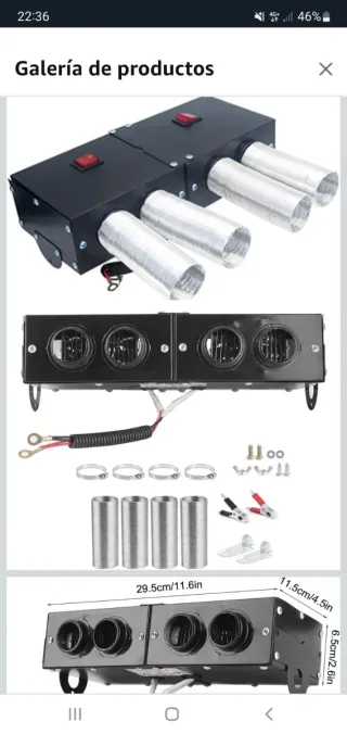 Descongelador Coche 4 Salidas