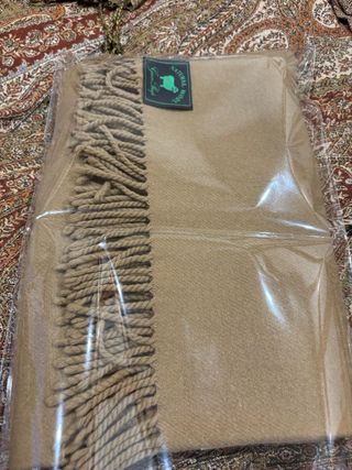 Bufanda Lana Natural Green Sheep Beige160x60